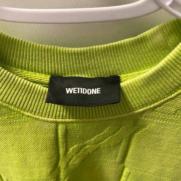 >>> We11done/welldone Green Oversized Zurry T-Shirt - Picture 3 of 4